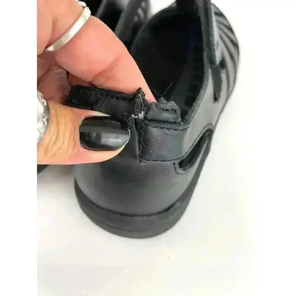 Abeo Fisherman Style Black Leather Sandals Sz 5 Women's Smart System 3515 - Picture 4 of 11